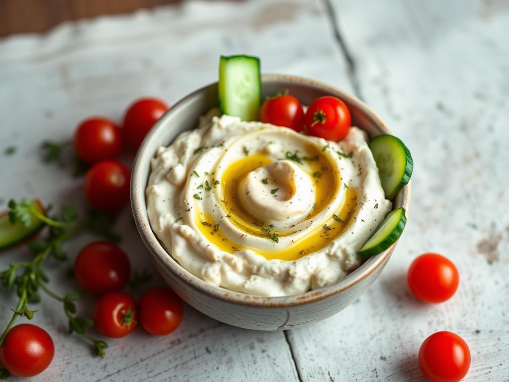 Whipped Feta & White Bean Dip with Crudités