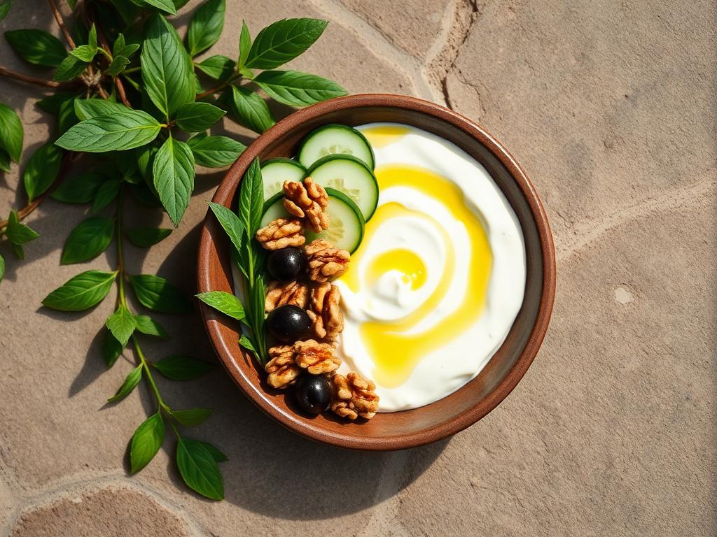 Greek Yogurt Bowl with Walnuts & Olive Oil